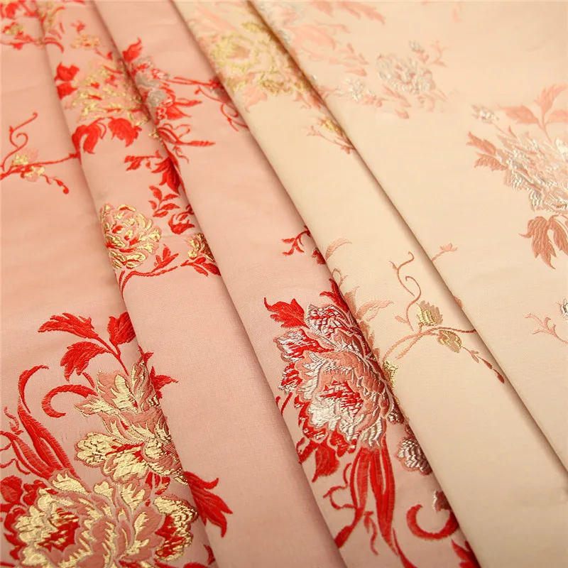 CF1131 polyester/metallic red/pink flowers brocade jacquard fabric women/children dress fashion cheongsam fabric DIY materials
CF1131 polyester/metallic red/pink flowers brocade jacquard fabric women/children dress fashion cheongsam fabric DIY materials