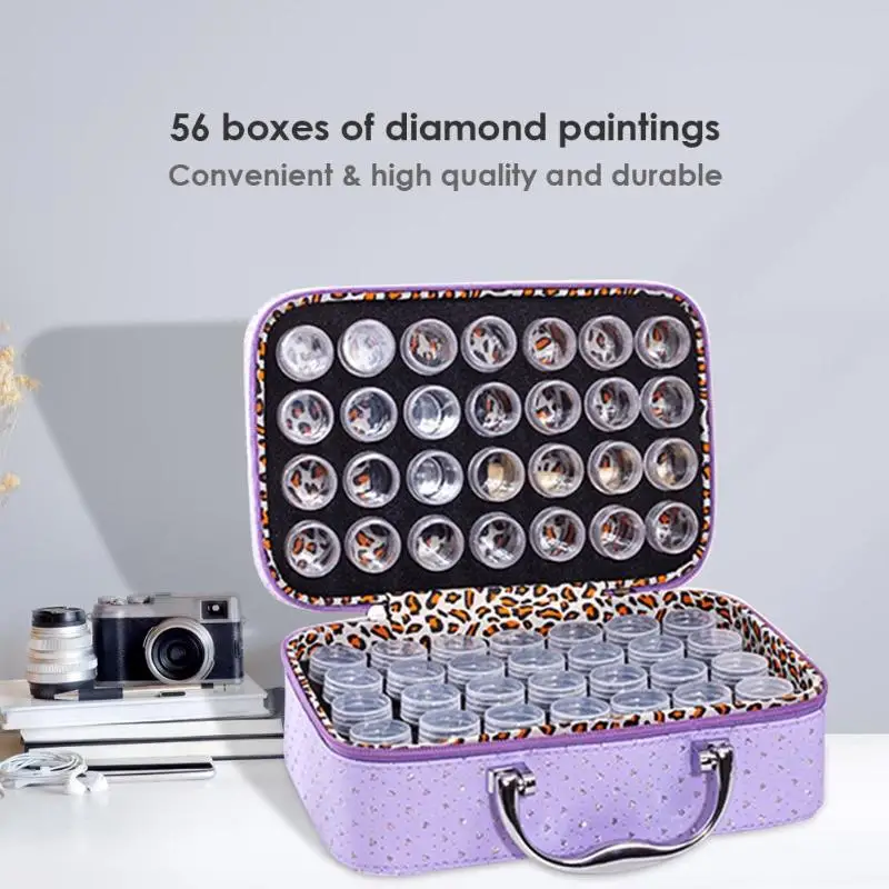 56 Bottle Diamond Painting Storage Box Container Zipper Hand Bag Carry Case Box Tool Compact and Portable Carry Convenient
56 Bottle Diamond Painting Storage Box Container Zipper Hand Bag Carry Case Box Tool Compact and Portable Carry Convenient