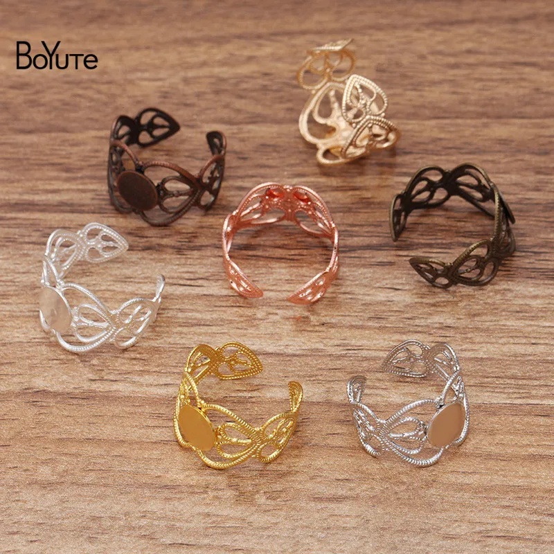 BoYuTe (20 Pieces/Lot) Metal Brass Filigree Heart Ring with 8MM Flat Base Diy Handmade Adjustable Ring Settings
BoYuTe (20 Pieces/Lot) Metal Brass Filigree Heart Ring with 8MM Flat Base Diy Handmade Adjustable Ring Settings