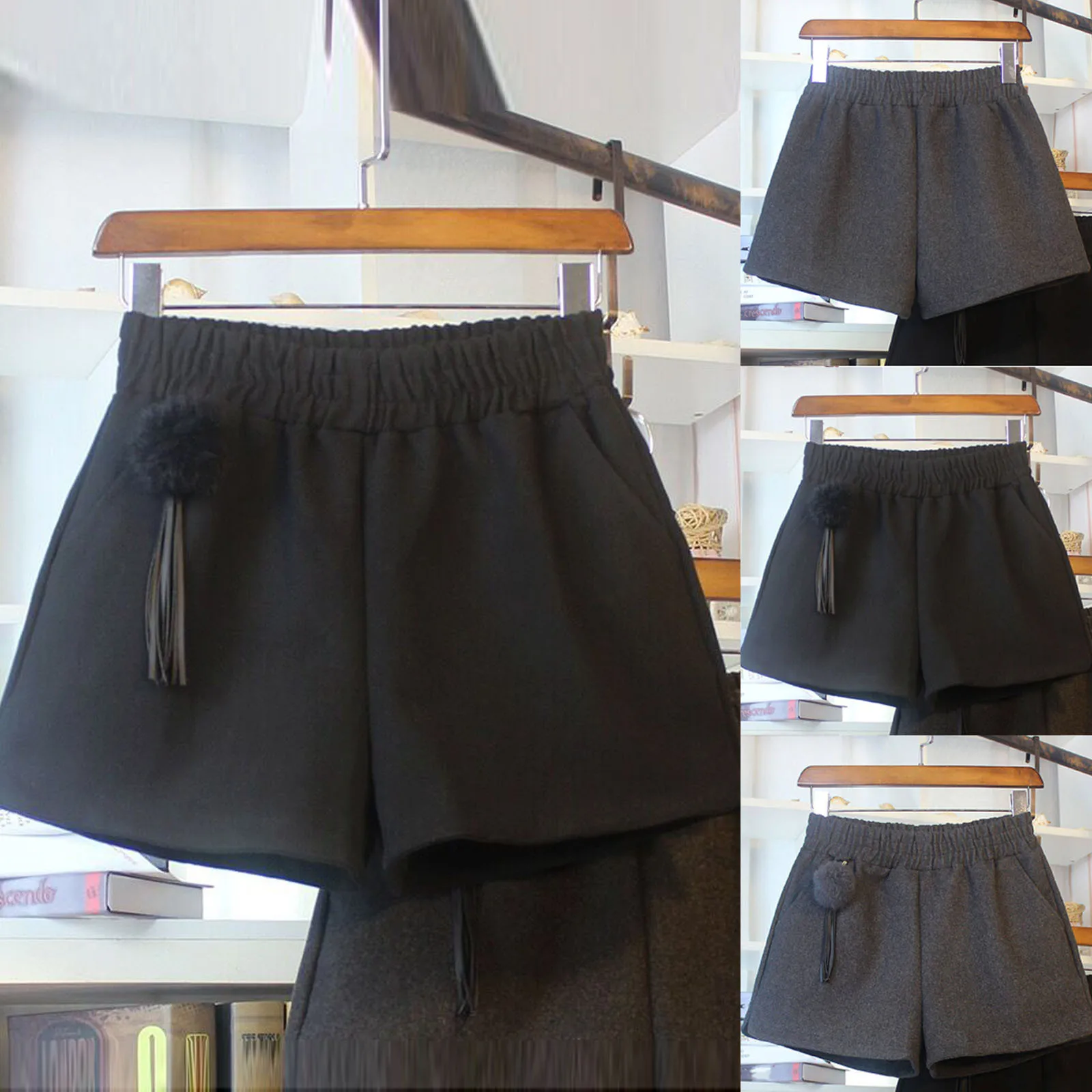 Fashion Women Woolen Straight Shorts Spring Keep Warm Women High Waist Solid Wide Legs Shorts Casual Waist Ladies Short Pants
Fashion Women Woolen Straight Shorts Spring Keep Warm Women High Waist Solid Wide Legs Shorts Casual Waist Ladies Short Pants
