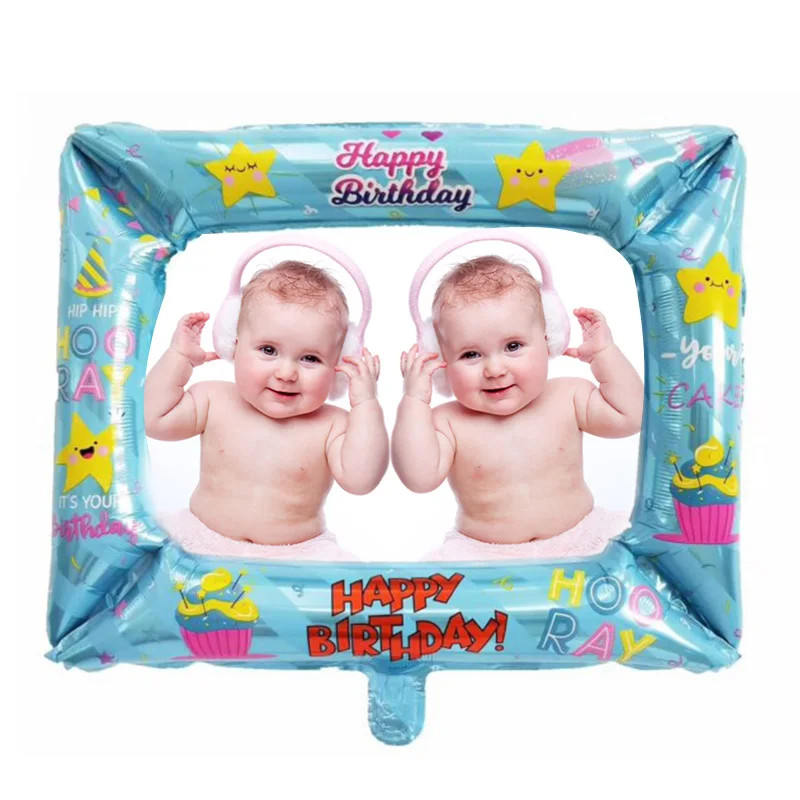 

1 шт. фотобудка на день рождения фольга воздушные шары с днем рождения украшение для вечеринки фоторамка воздушный шар реквизит для фотосессии детский душ Globos