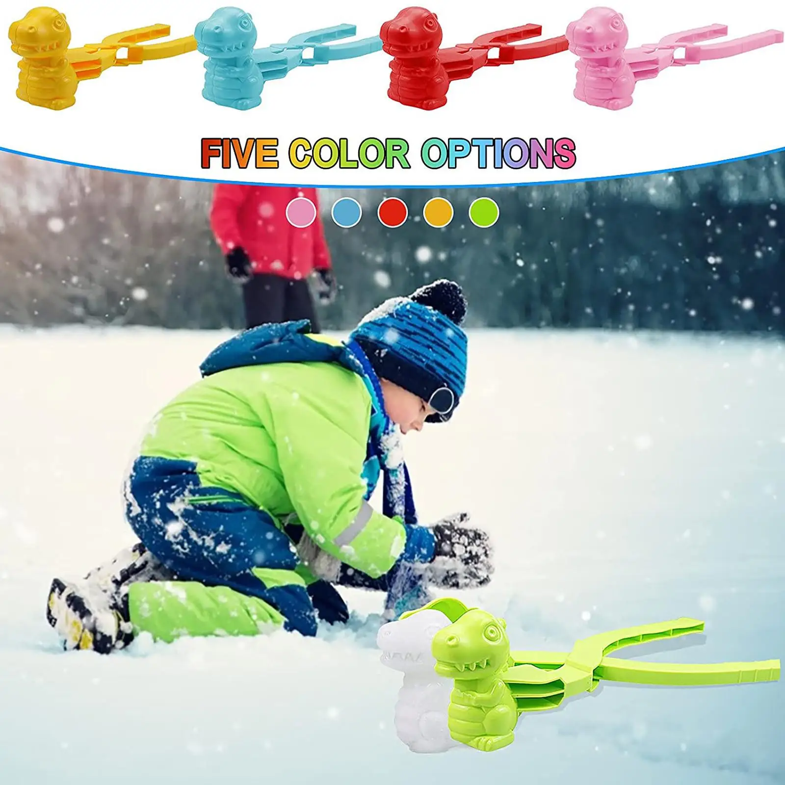 Ball Maker Dinosaur Shaped Snowball Maker Clip Children Outdoor Winter Sand Mold Tool Fun Sports
Ball Maker Dinosaur Shaped Snowball Maker Clip Children Outdoor Winter Sand Mold Tool Fun Sports