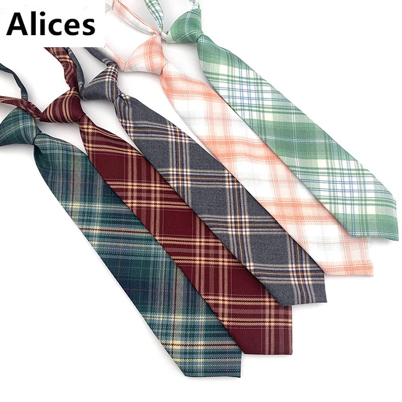 New Japanese Pleated Skirt Uniform Rubber Band Neckties Plaid Ties for Women Man College Style Ties Slim Casual Lazy Neck Tie
New Japanese Pleated Skirt Uniform Rubber Band Neckties Plaid Ties for Women Man College Style Ties Slim Casual Lazy Neck Tie