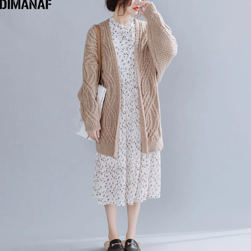 DIMANAF Oversize Women Sweater Outerwear Autumn Winter Cotton Wool Thick Female Lady Loose Casual Knitting Cardigan Long Sleeve
DIMANAF Oversize Women Sweater Outerwear Autumn Winter Cotton Wool Thick Female Lady Loose Casual Knitting Cardigan Long Sleeve