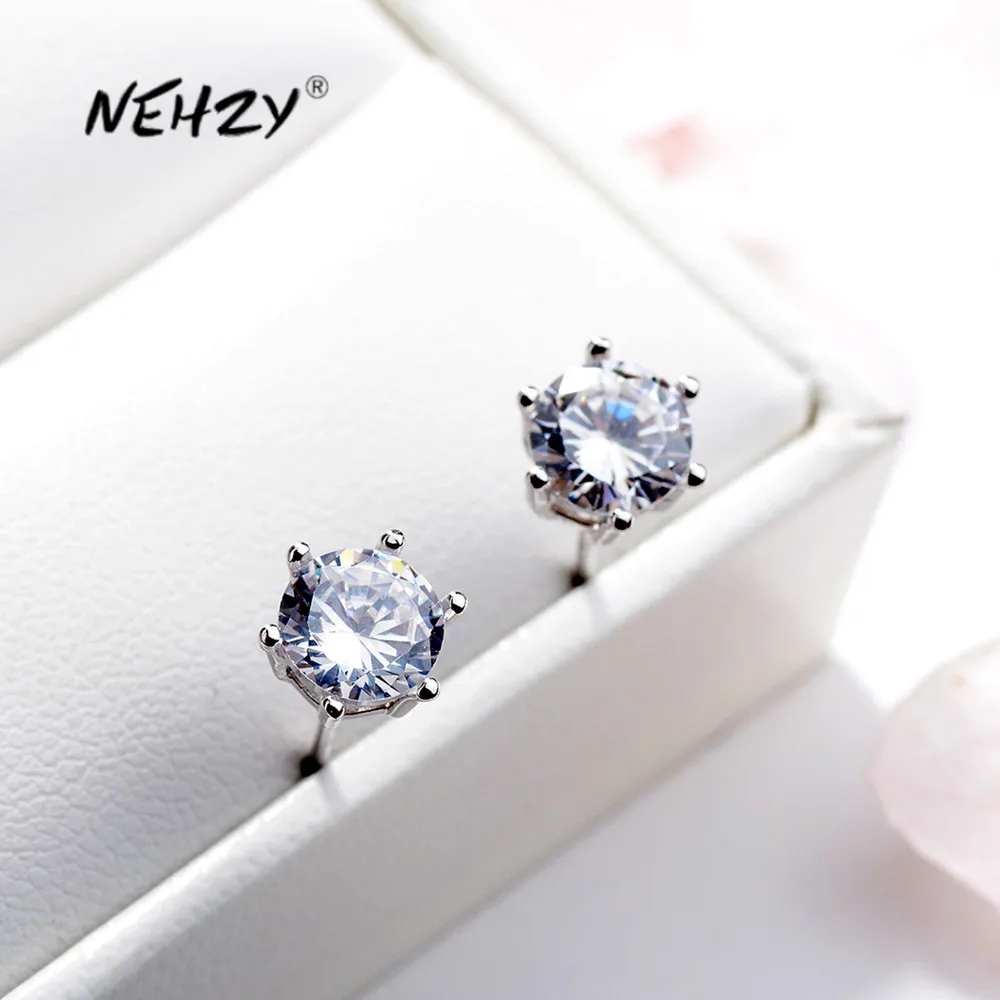 NEHZY S925 Stamp silver new woman fashion jewelry high quality crystal zircon six claw retro simple hot selling earrings
NEHZY S925 Stamp silver new woman fashion jewelry high quality crystal zircon six claw retro simple hot selling earrings