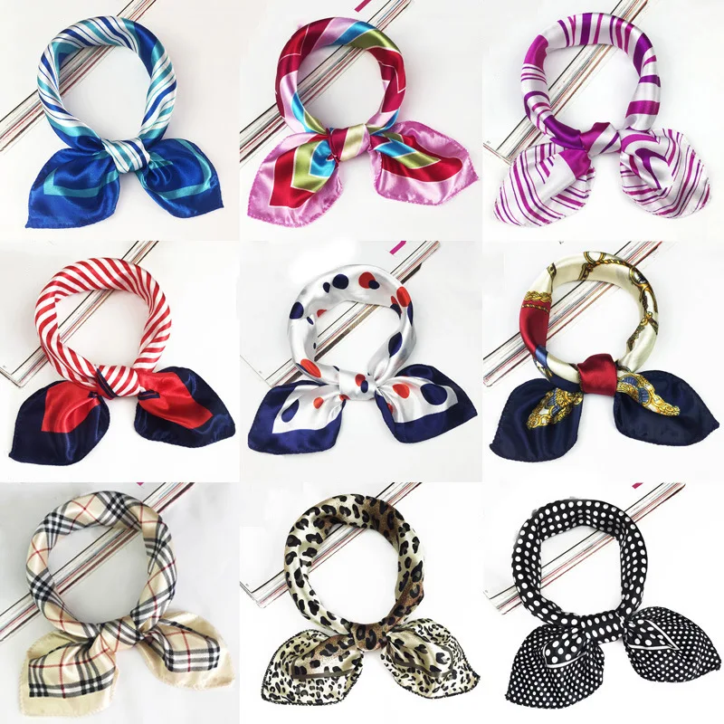2020 New Fashion 50CM*50CM Small Soft Squares Head Scarf Charm Silk Scarf Women Multicolor Stripe Print Kerchief Neck Wrap
2020 New Fashion 50CM*50CM Small Soft Squares Head Scarf Charm Silk Scarf Women Multicolor Stripe Print Kerchief Neck Wrap