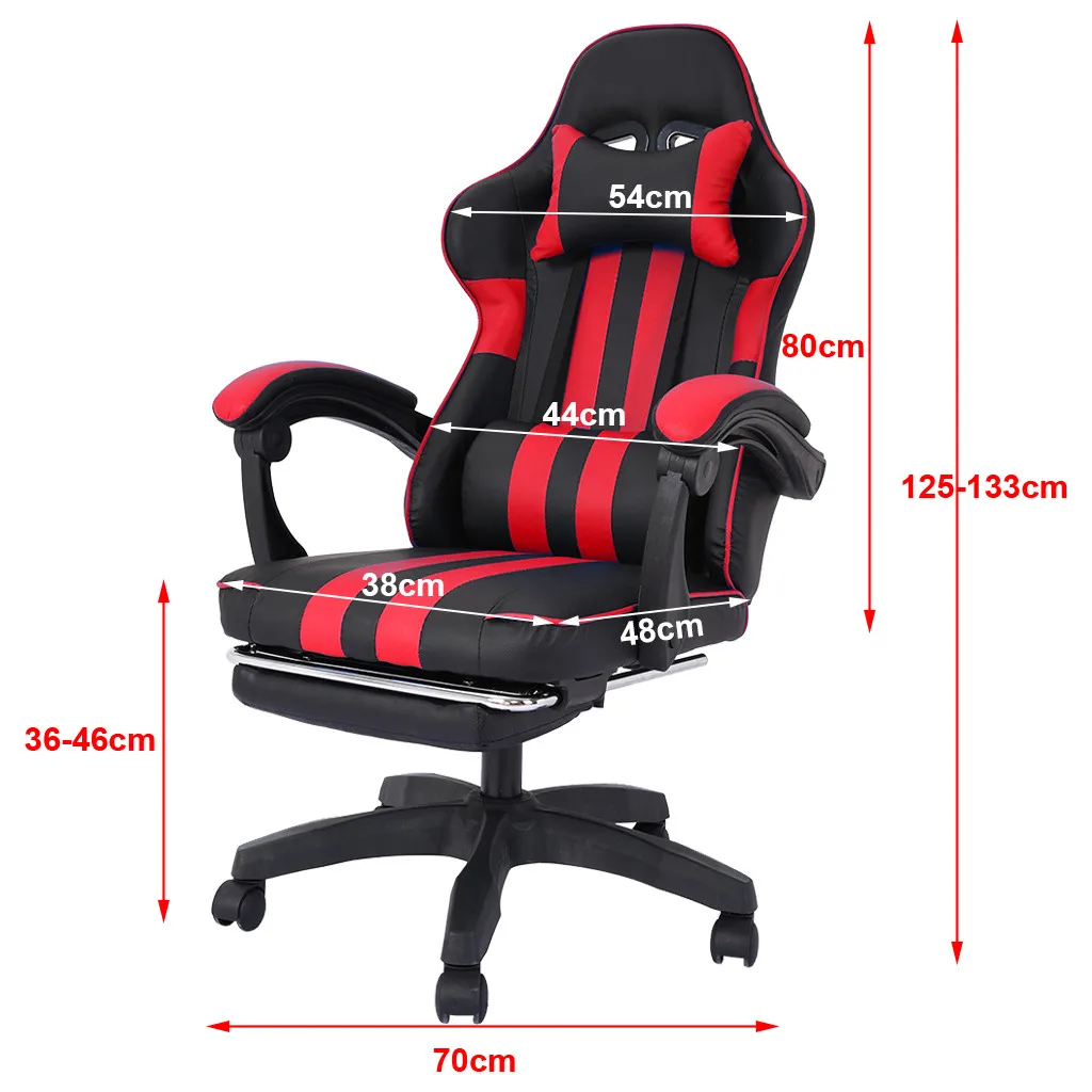 Gaming Chair With Footrest Adjustable Backrest Reclining Leather Office Chair, Retractable Footstool, Lumbar Support, Gaming
Gaming Chair With Footrest Adjustable Backrest Reclining Leather Office Chair, Retractable Footstool, Lumbar Support, Gaming
