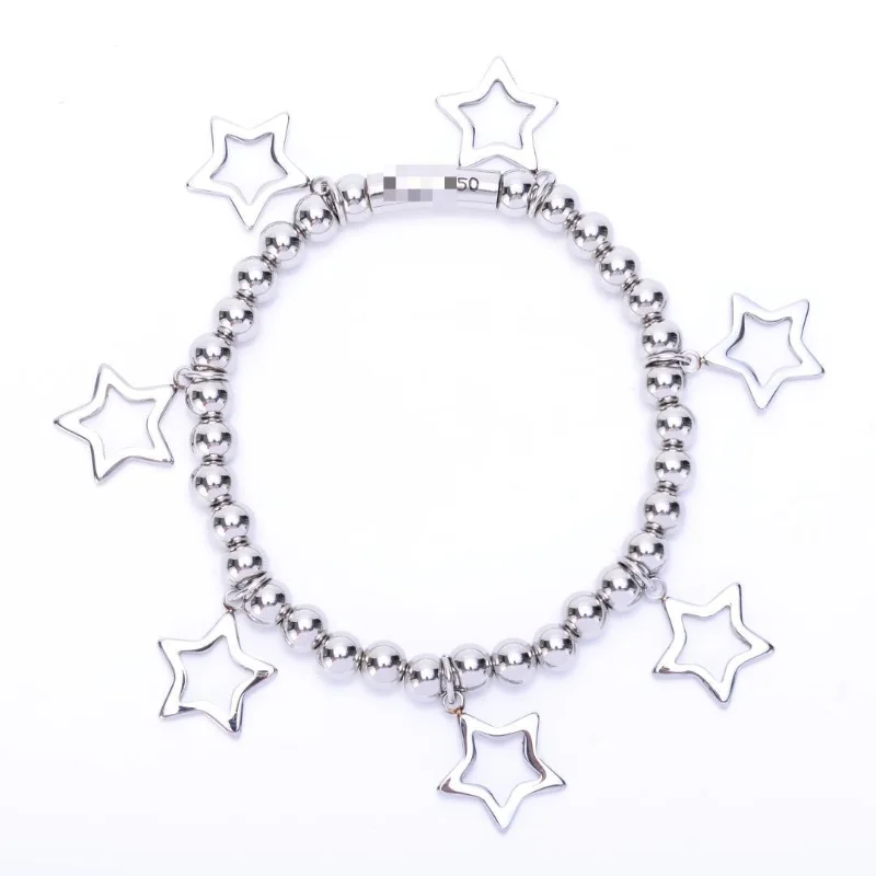 Autumn New Ladies Stainless Steel UN Fashion 6m Steel Ball Hollow Five-pointed Star Round Tube Women's Bracelet
Autumn New Ladies Stainless Steel UN Fashion 6m Steel Ball Hollow Five-pointed Star Round Tube Women's Bracelet