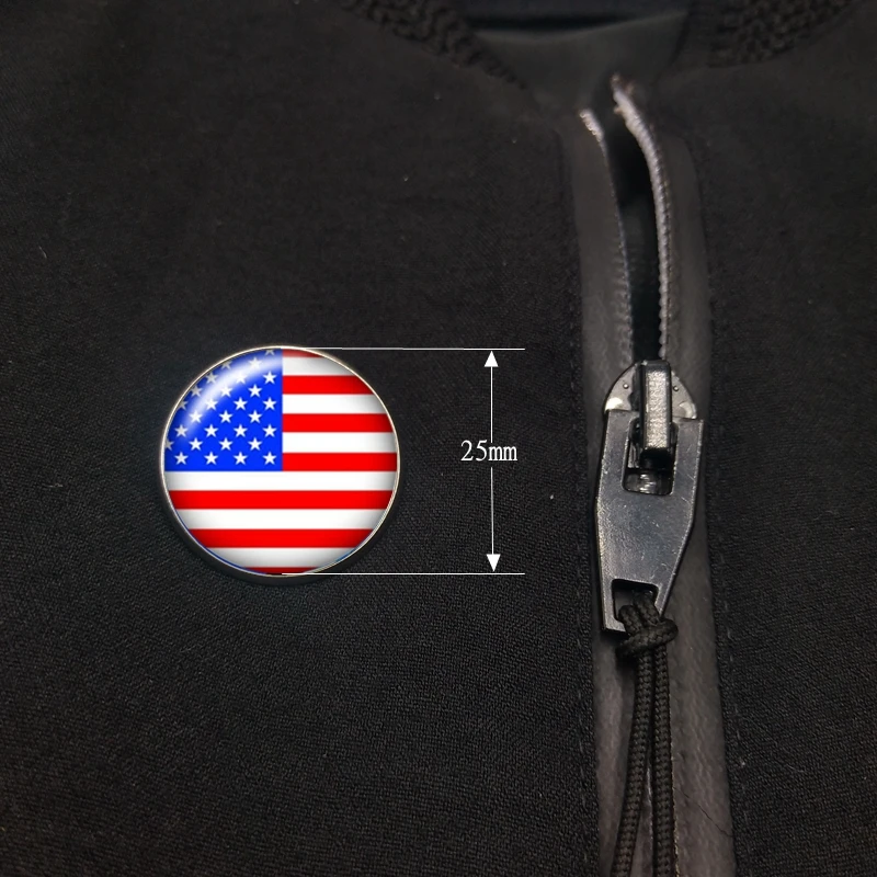 2019/Новая брошь из нержавеющей стали с флагами стран мира США французская со