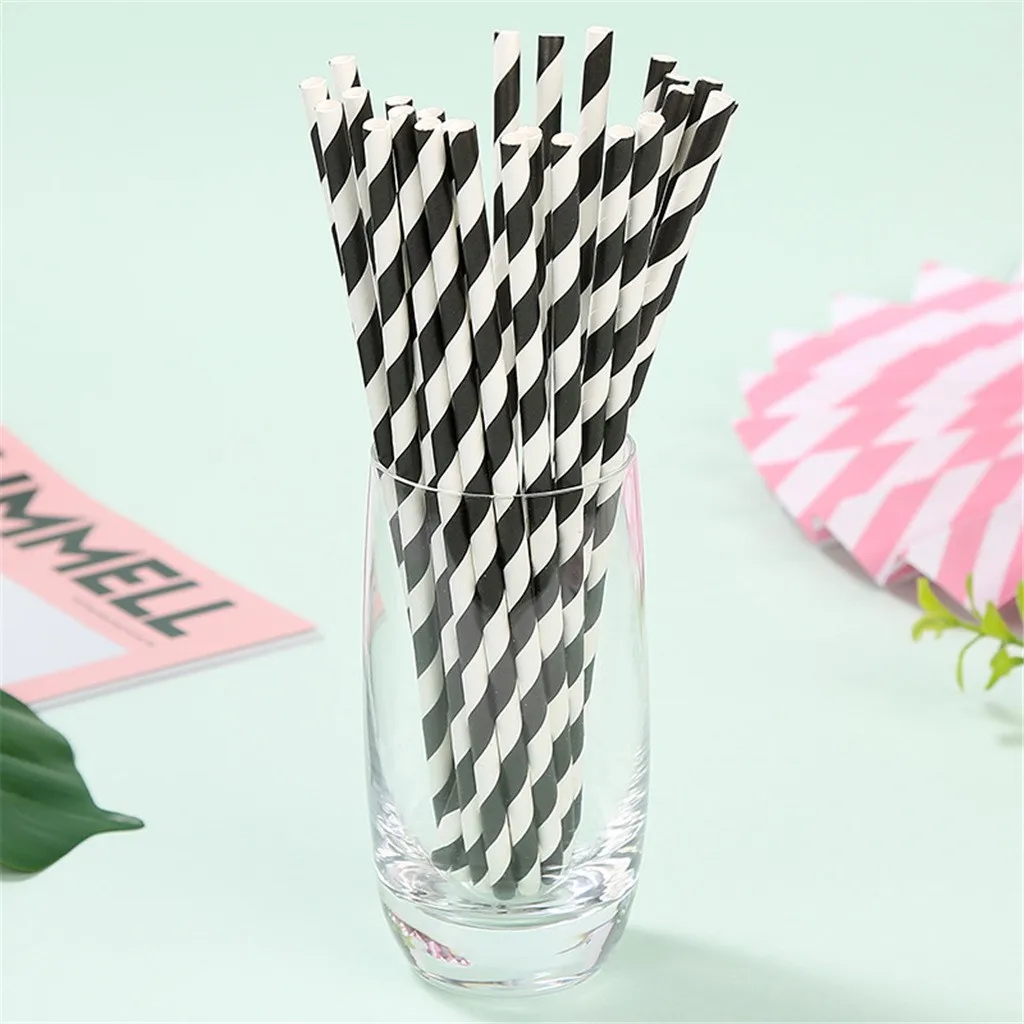 100pcs Disposable Paper Straws Black Stripe Holiday Party Drinking Straws Decoration Straws Flexible Straws For Drinks Rietjes
100pcs Disposable Paper Straws Black Stripe Holiday Party Drinking Straws Decoration Straws Flexible Straws For Drinks Rietjes