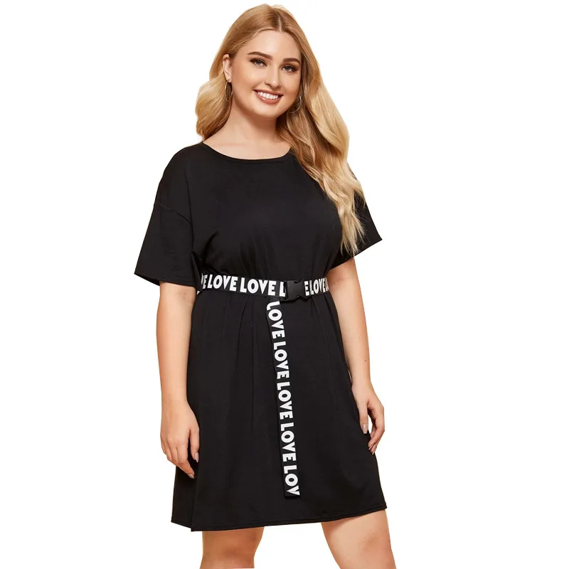 2020 New Women's round Neck Dress European and American Cross-Border Plain Short-Sleeved Slim Waistband Dress Vestidos
2020 New Women's round Neck Dress European and American Cross-Border Plain Short-Sleeved Slim Waistband Dress Vestidos