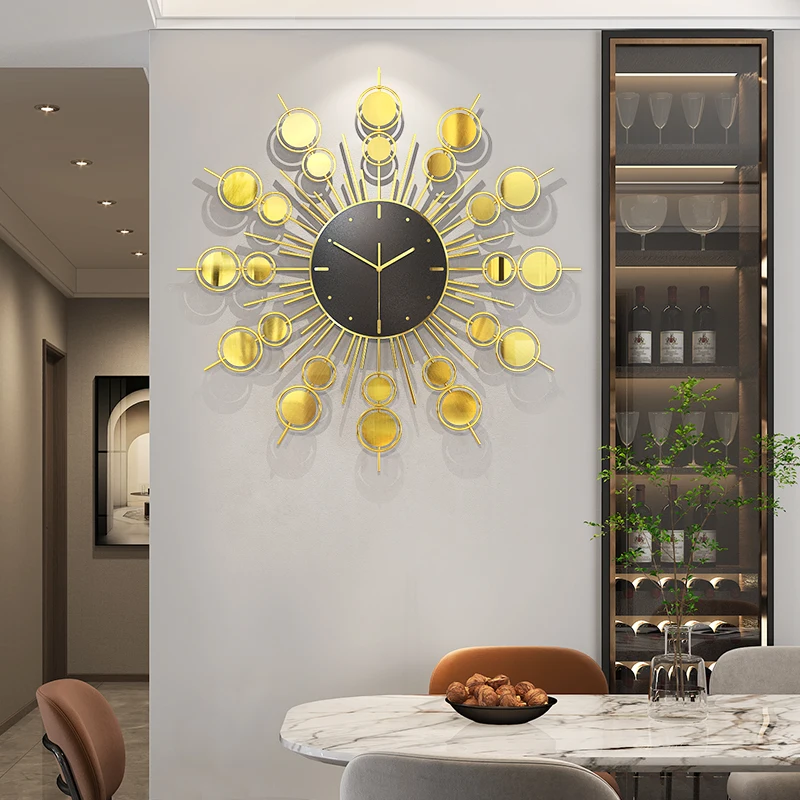 Europe Large Metal Mirror Wall Clock Home Decor Modern Design 3d Gold Watch Living Room Decoration Sticker Ornament Mechanism
Europe Large Metal Mirror Wall Clock Home Decor Modern Design 3d Gold Watch Living Room Decoration Sticker Ornament Mechanism