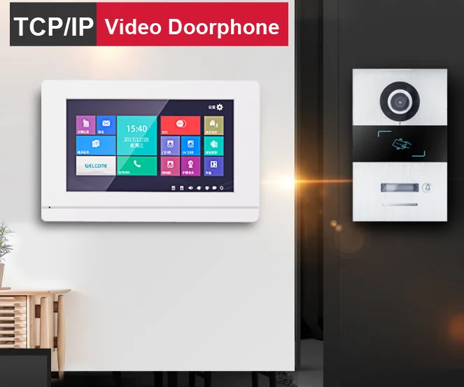 Цифровой видеодомофон TCP/IP, устройство для домашней безопасности, 7 дюймов, сенсорный экран, 1v1, 2020
Цифровой видеодомофон TCP/IP, устройство для домашней безопасности, 7 дюймов, сенсорный экран, 1v1, 2020
