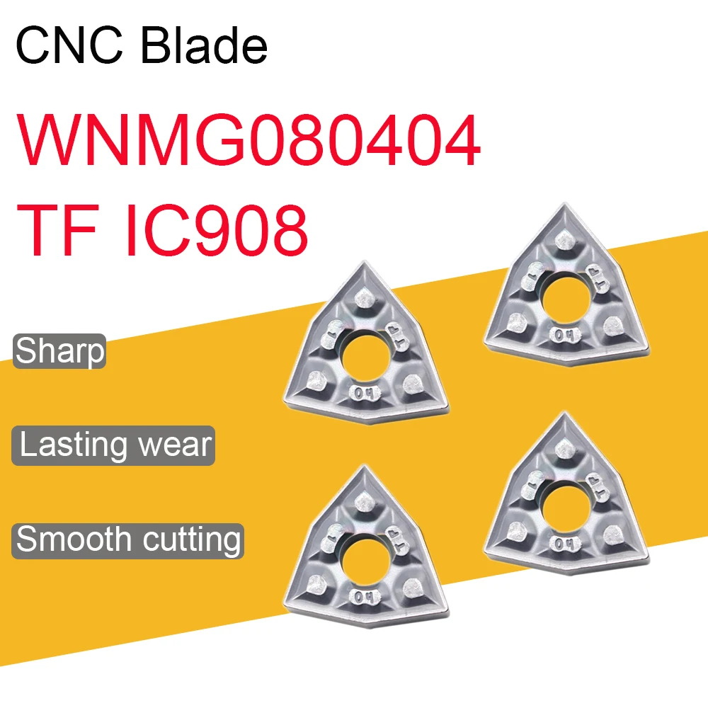 10PCS WNMG080404 TF IC908 External Turning Tools Carbide Insert WNMG 080404 Lathe Cutter Tool Tokarnyy Turning Blade
10PCS WNMG080404 TF IC908 External Turning Tools Carbide Insert WNMG 080404 Lathe Cutter Tool Tokarnyy Turning Blade