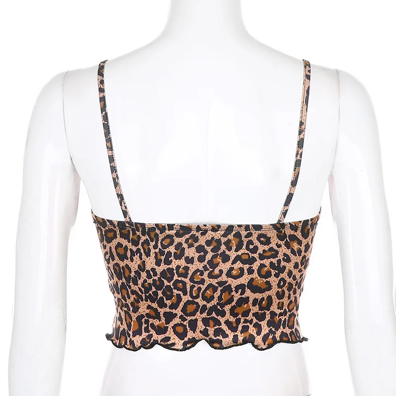Gothic Leopard Print Sexy Sleeveless Ruffles Hem Spaghetti Strap Top Lace Patchwork Bow Egirl Vintage Women Clothes
Gothic Leopard Print Sexy Sleeveless Ruffles Hem Spaghetti Strap Top Lace Patchwork Bow Egirl Vintage Women Clothes