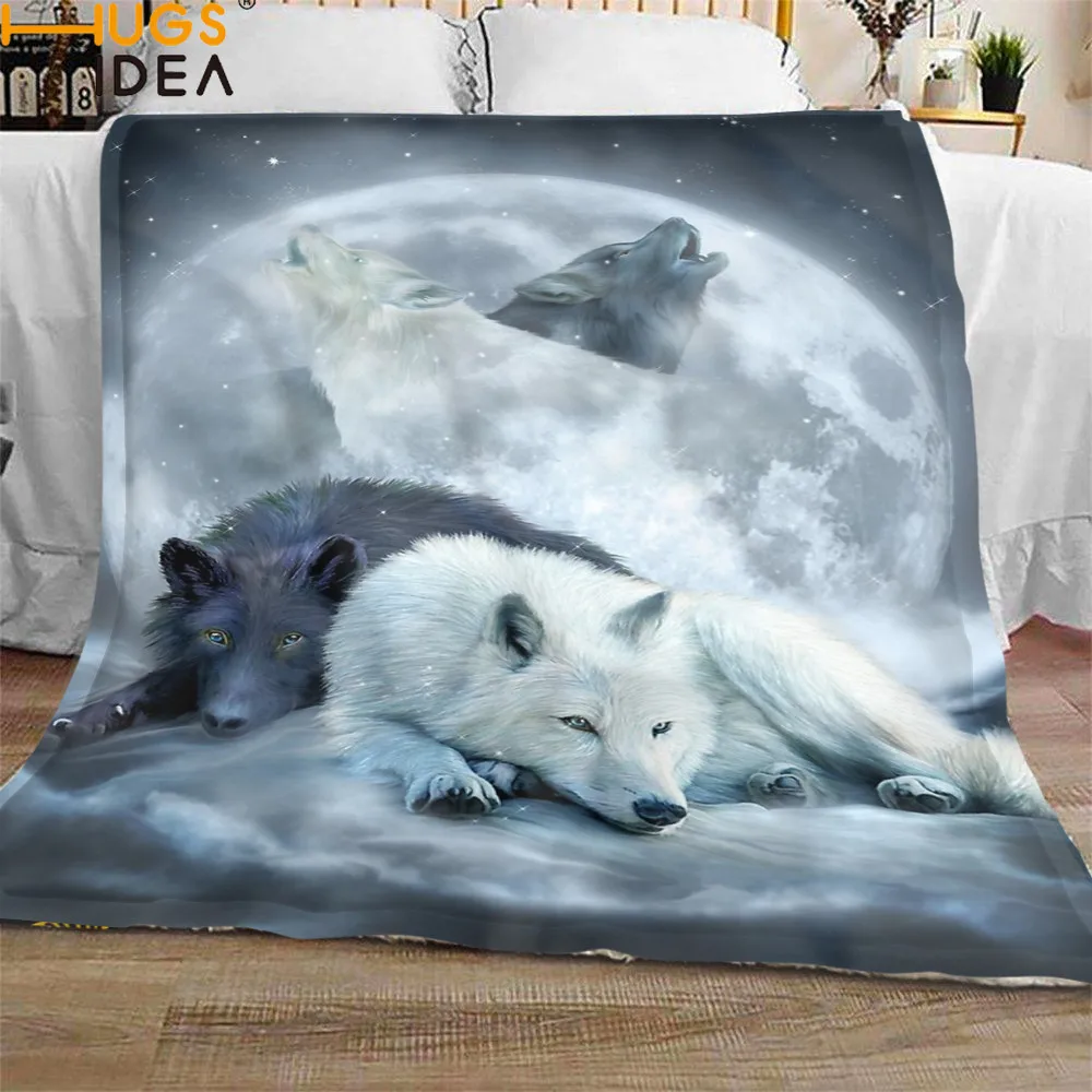 HUGSIDEA Fashion Grey White Moon Wolf Fleece Blanket 3D full printed Blanket Adults/kids Fleece Blanket Home Accessories
HUGSIDEA Fashion Grey White Moon Wolf Fleece Blanket 3D full printed Blanket Adults/kids Fleece Blanket Home Accessories