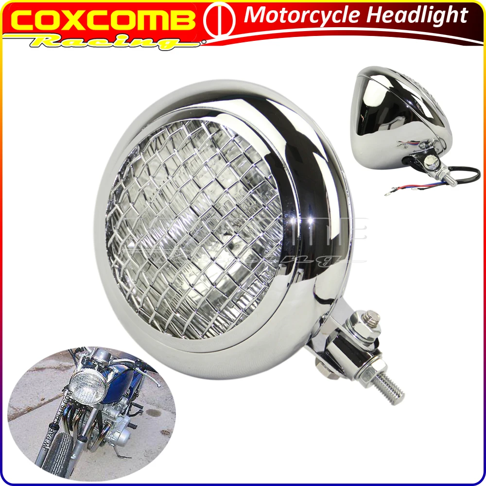 5.75" Mesh Grill Amber Motorcycles Headlight For Harley Touring Cafe Racer Dyna Sportster Bobber 12V 37.5/60W Front Head Lamp
5.75" Mesh Grill Amber Motorcycles Headlight For Harley Touring Cafe Racer Dyna Sportster Bobber 12V 37.5/60W Front Head Lamp