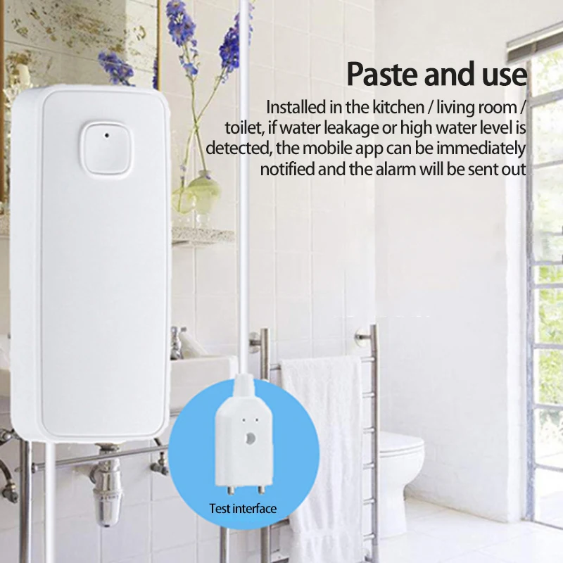 Home Tuya WIFI Water Leakage WiFi Water Leak Sensor Water Leak Detector Smartlife APP Notification Alerts Water Flood Leak Alarm
Home Tuya WIFI Water Leakage WiFi Water Leak Sensor Water Leak Detector Smartlife APP Notification Alerts Water Flood Leak Alarm