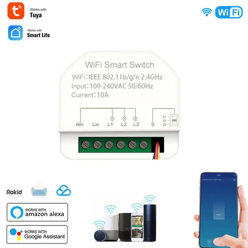 3gang Tuya WiFi Smart Switch Led Light Smart Life Push Module Supports 3 Way APP Voice Relay Timer Google Home Alexa
3gang Tuya WiFi Smart Switch Led Light Smart Life Push Module Supports 3 Way APP Voice Relay Timer Google Home Alexa