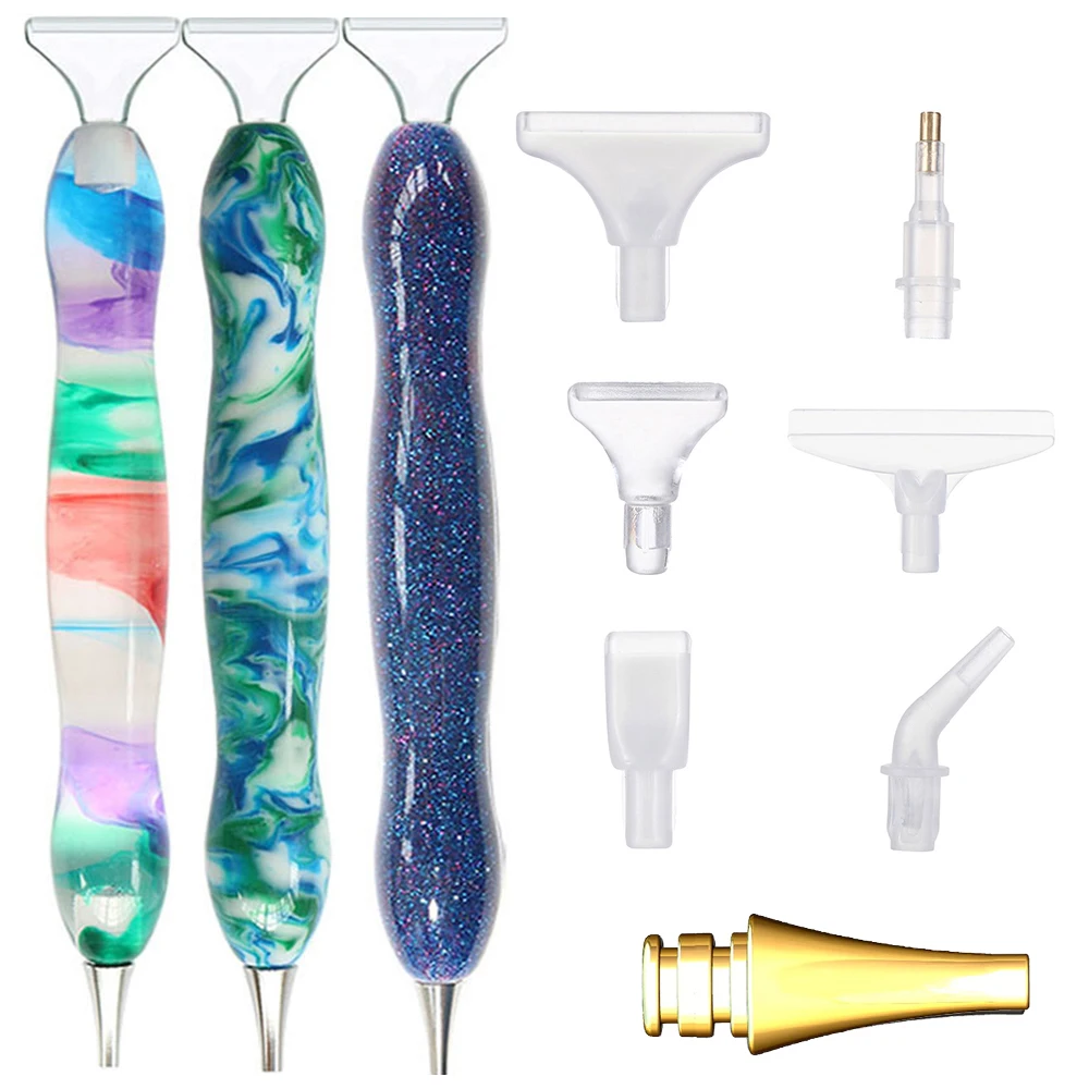 5D DIY Square/Round Diamond Painting Tool Resin Point Drill Pen With Metal Point Drill Heads And Multi Placer Tip Accessories
5D DIY Square/Round Diamond Painting Tool Resin Point Drill Pen With Metal Point Drill Heads And Multi Placer Tip Accessories