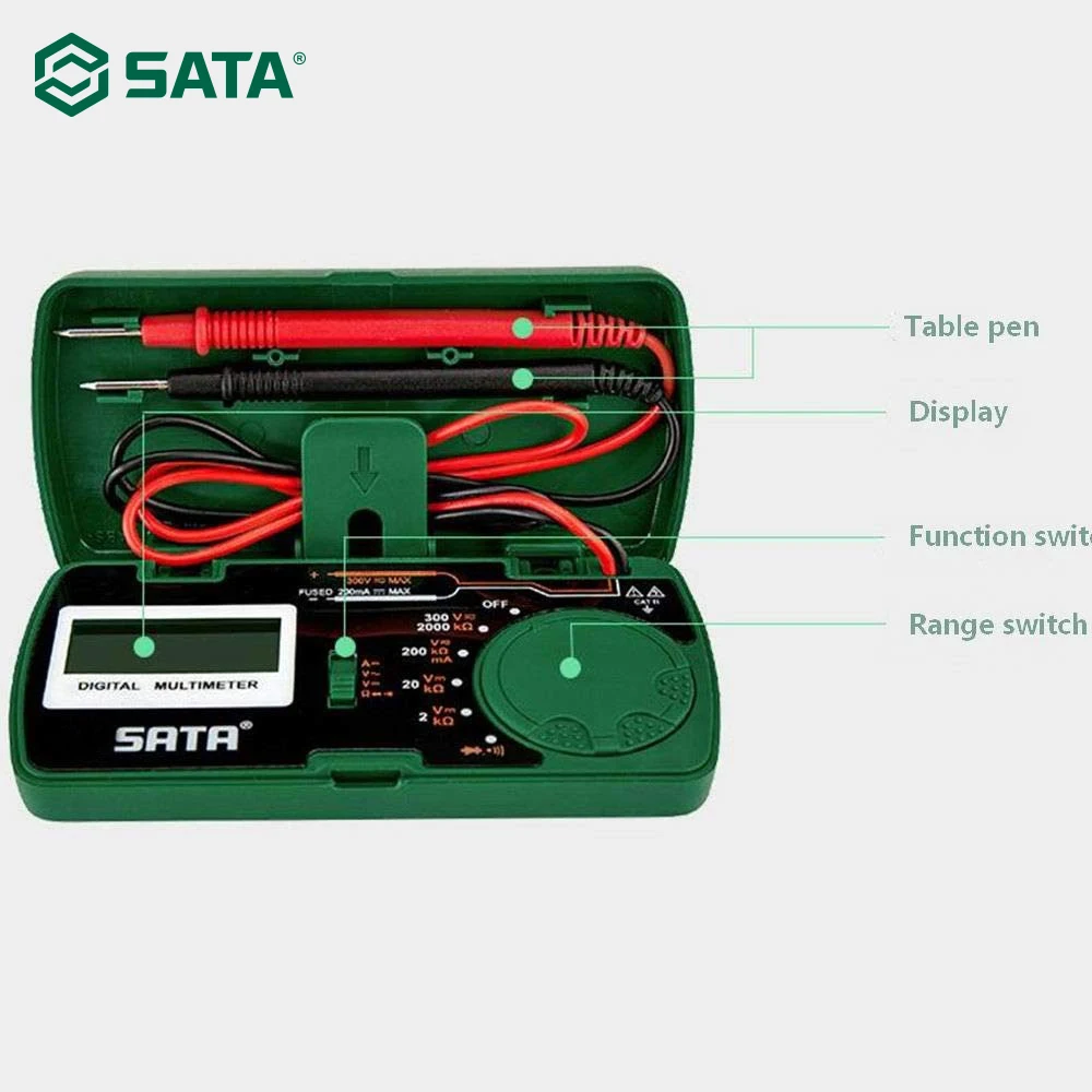 Цифровой токометр SATA автоматический мультиметр с переменным/постоянным