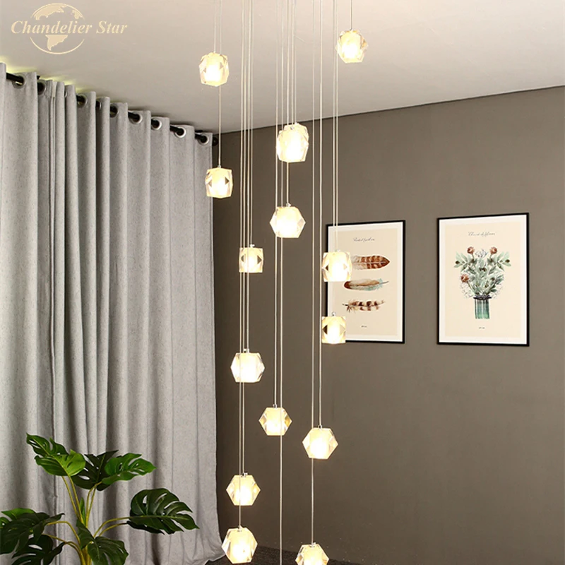 Nordic LED Chandeliers Lighting Crystal Postmodern Spiral Diamond Pendant Hanging Lamp Fixture for Living Room Staircase Bedroom
Nordic LED Chandeliers Lighting Crystal Postmodern Spiral Diamond Pendant Hanging Lamp Fixture for Living Room Staircase Bedroom