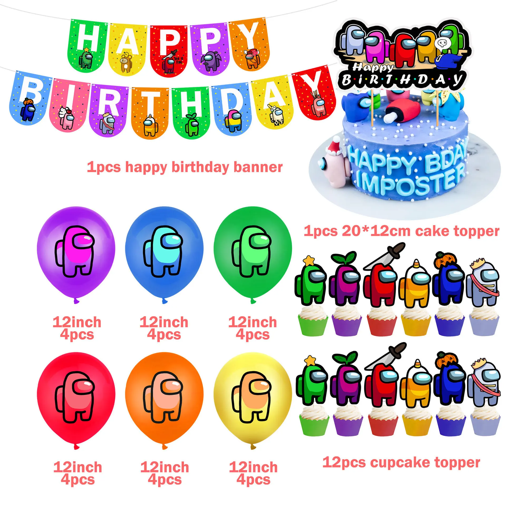 Among Us Birthdays Party guirlande anniversaire Game Party Ballons Happy Birthday Balloon Decorations Kids Boy Cake Decor Gift
Among Us Birthdays Party guirlande anniversaire Game Party Ballons Happy Birthday Balloon Decorations Kids Boy Cake Decor Gift