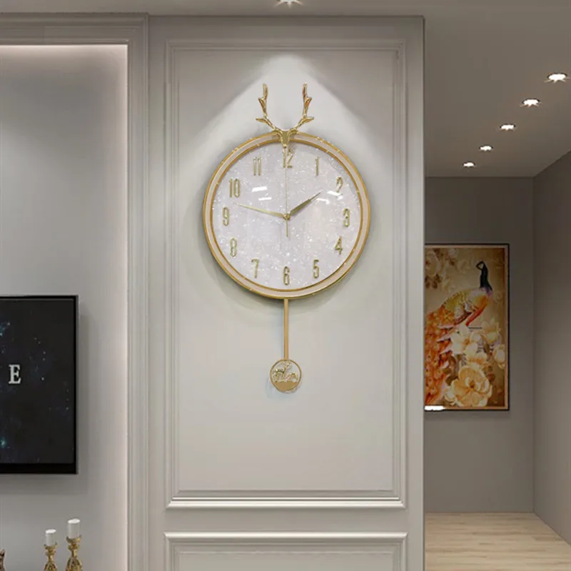 Mute bedroom deer head wall clock home creative European style atmospheric clock fashion wall watch living room wall clock
Mute bedroom deer head wall clock home creative European style atmospheric clock fashion wall watch living room wall clock