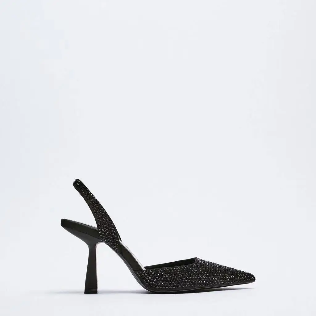 ZA 2022 Summer Single Shoes Women Brethable Fashion Rhinestone Pointed Toe High Heels Sexy Stiletto Muller Sandals And Slippers
ZA 2022 Summer Single Shoes Women Brethable Fashion Rhinestone Pointed Toe High Heels Sexy Stiletto Muller Sandals And Slippers
