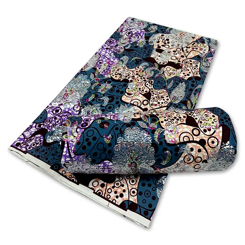 2021 new African sequin fabric 6 yards Ankara Nigeria cotton textile women's clothing fabric S210719
2021 new African sequin fabric 6 yards Ankara Nigeria cotton textile women's clothing fabric S210719