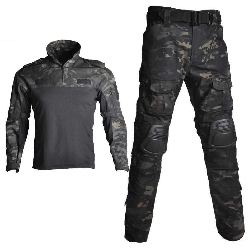 Outdoor Airsoft Military Shirt Uniform Army Tactical Suits Camo Hunting Clothes Paintball Sniper Combat Shirt Pants Knee Pads
Outdoor Airsoft Military Shirt Uniform Army Tactical Suits Camo Hunting Clothes Paintball Sniper Combat Shirt Pants Knee Pads