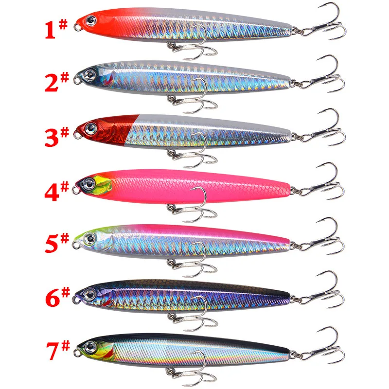Pencil Fishing Lure Sinking Saltwater Baits Weights 10-24g Pesca Trolling Articulos De Pesca Artificial Lures For Sea Bass Fish
Pencil Fishing Lure Sinking Saltwater Baits Weights 10-24g Pesca Trolling Articulos De Pesca Artificial Lures For Sea Bass Fish