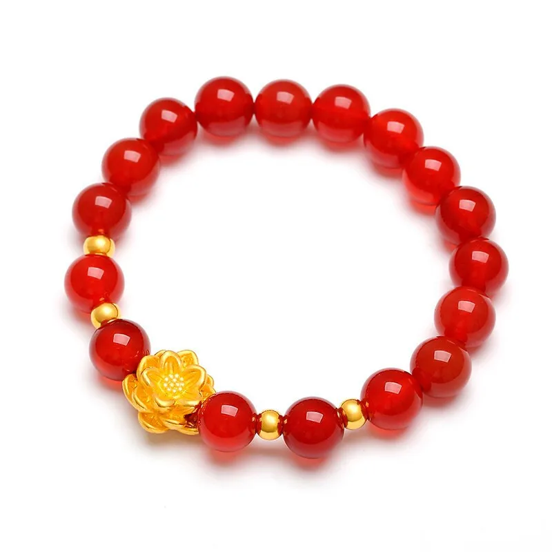 Natural Chalcedony Agate Lotus Bracelet Gold Plated Bracelet Transfer Bead Bracelet Valentine's Day Confession Gift for Girls
Natural Chalcedony Agate Lotus Bracelet Gold Plated Bracelet Transfer Bead Bracelet Valentine's Day Confession Gift for Girls