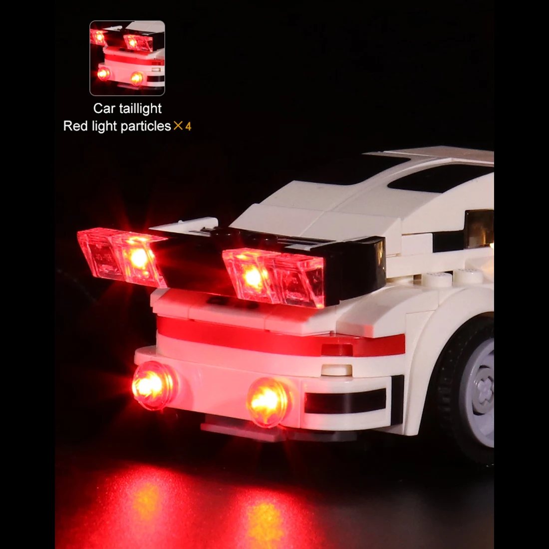 Button Battery Powered LED Lighting Kit for Speed Champions 1974 Turbo 3.0 75895 (Only LED Light, No Block Kit)
Button Battery Powered LED Lighting Kit for Speed Champions 1974 Turbo 3.0 75895 (Only LED Light, No Block Kit)