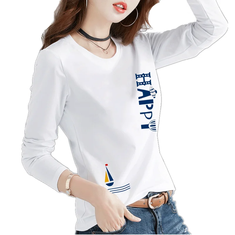LUKAXSIKAX 2020 New Spring Autumn Women Long Sleeve Cotton T-shirt Cute Letter Print Kawaii Student T-shirt Casual Women Tops
LUKAXSIKAX 2020 New Spring Autumn Women Long Sleeve Cotton T-shirt Cute Letter Print Kawaii Student T-shirt Casual Women Tops