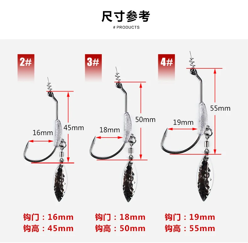 3pcs 2# 3# 4# soft bait hook fishing hook soft fishing lure hook
3pcs 2# 3# 4# soft bait hook fishing hook soft fishing lure hook