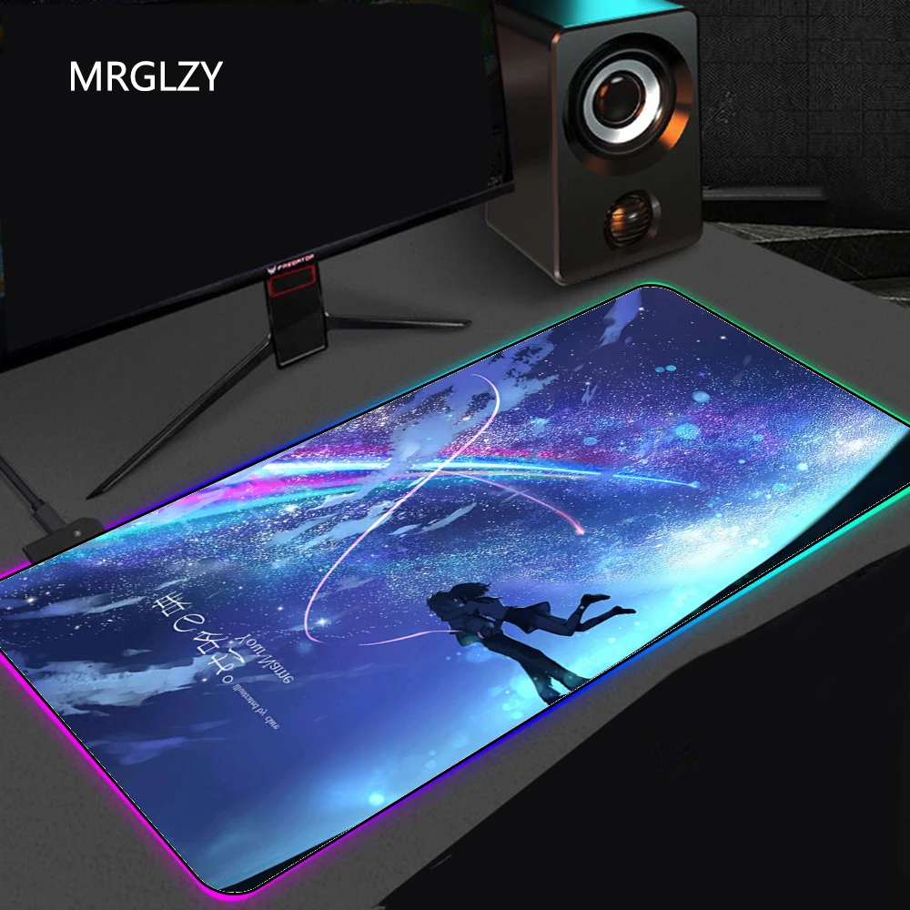 RGB Glow Top Quality Anime your name Unique Desktop Pad Game Mousepad Free Shipping 35x25cm Large Mouse Pad Keyboards Mat
RGB Glow Top Quality Anime your name Unique Desktop Pad Game Mousepad Free Shipping 35x25cm Large Mouse Pad Keyboards Mat
