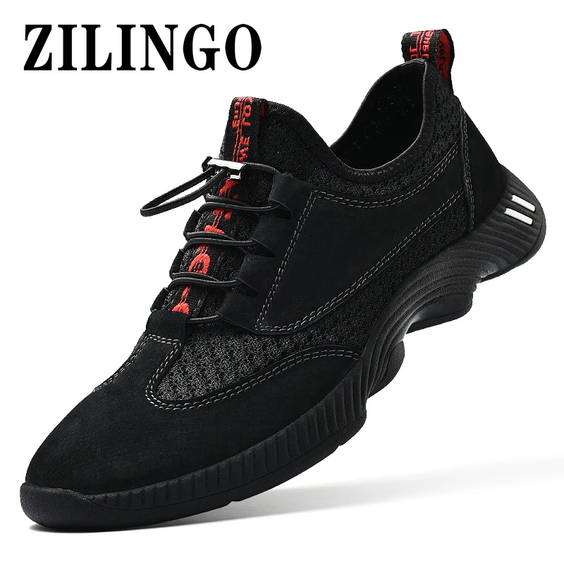 Men Leather Sneakers Leather Mesh Casual Shoe Shock-absorbing Rubber Outsole Spring and Autumn Man Sports Shoes Size 38-46
Men Leather Sneakers Leather Mesh Casual Shoe Shock-absorbing Rubber Outsole Spring and Autumn Man Sports Shoes Size 38-46