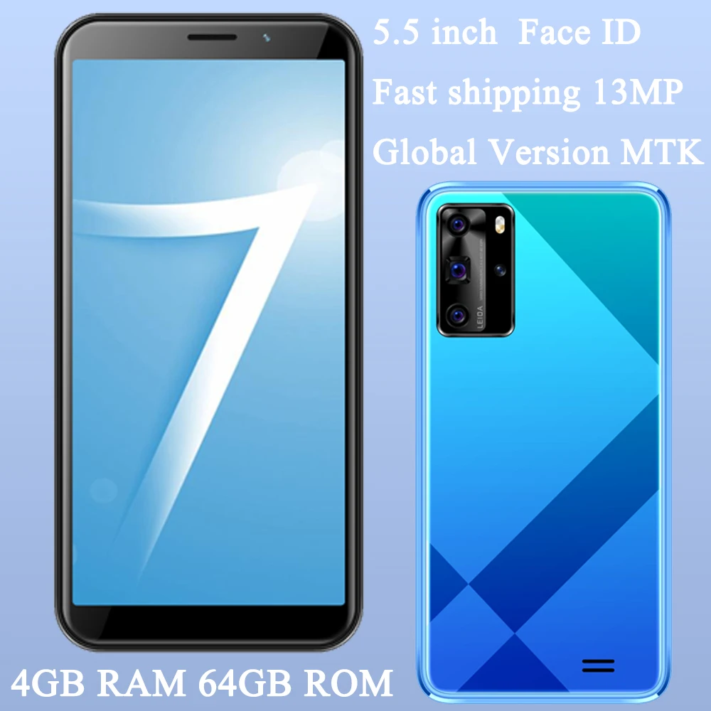 Front/Back Camera 4T Smartphones MTK Unlocked 5.5" Face ID Quad Core 4G RAM 64G ROM 5MP+13MP Global Version Mobile Phones Wifi
Front/Back Camera 4T Smartphones MTK Unlocked 5.5" Face ID Quad Core 4G RAM 64G ROM 5MP+13MP Global Version Mobile Phones Wifi
