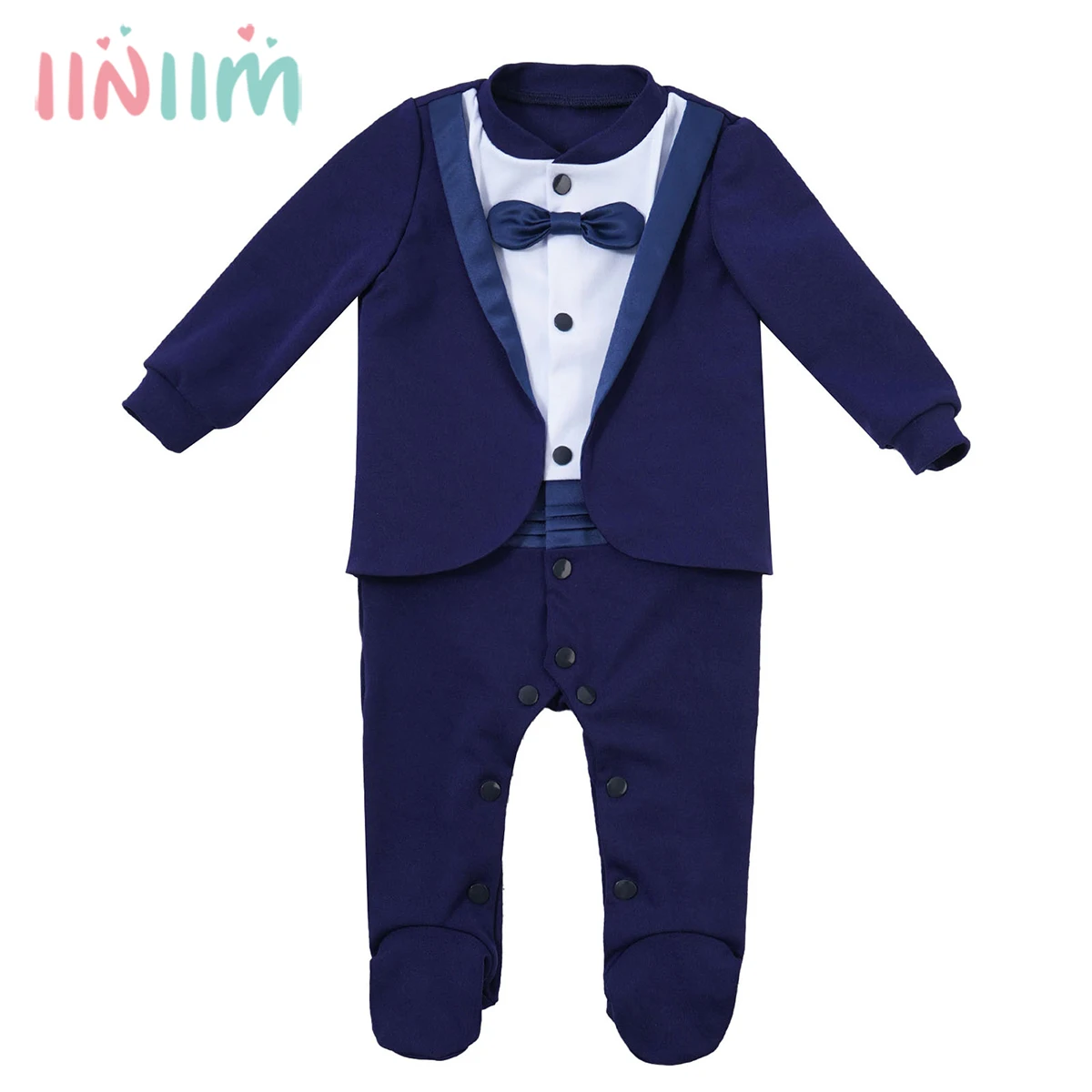 Infant Baby Formal Gentleman Tuxedo Romper Body Newborn Baby Boys 1st First Birthday Party Wedding Footed Jumpsuits Outfits
Infant Baby Formal Gentleman Tuxedo Romper Body Newborn Baby Boys 1st First Birthday Party Wedding Footed Jumpsuits Outfits