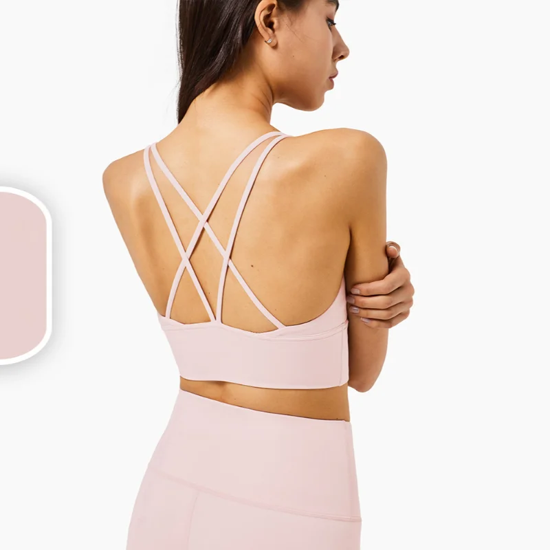 

The new yoga bra FP shockproof gathered No rims underwear cross beauty On the back fitness movement A bra vest