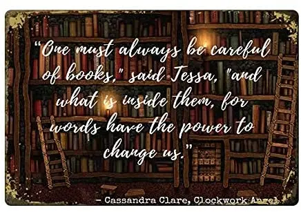 Metal Sign Cassandra Claire Inspirational Quotes Restaurant Bar Bedroom Interior Wall Decoration Retro Metal Sign 12x8 Inch
Metal Sign Cassandra Claire Inspirational Quotes Restaurant Bar Bedroom Interior Wall Decoration Retro Metal Sign 12x8 Inch