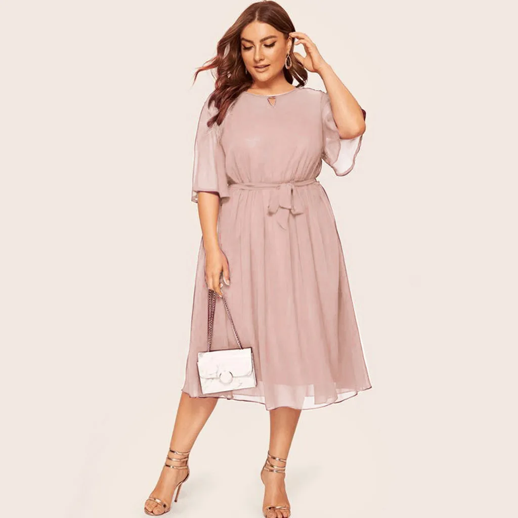 Vintage Dress Womens Plus Size Casual O Neck Half Sleeve Knee Length Midi Dress Party Dress Vestidos Mujer Talla Grande Moderno
Vintage Dress Womens Plus Size Casual O Neck Half Sleeve Knee Length Midi Dress Party Dress Vestidos Mujer Talla Grande Moderno