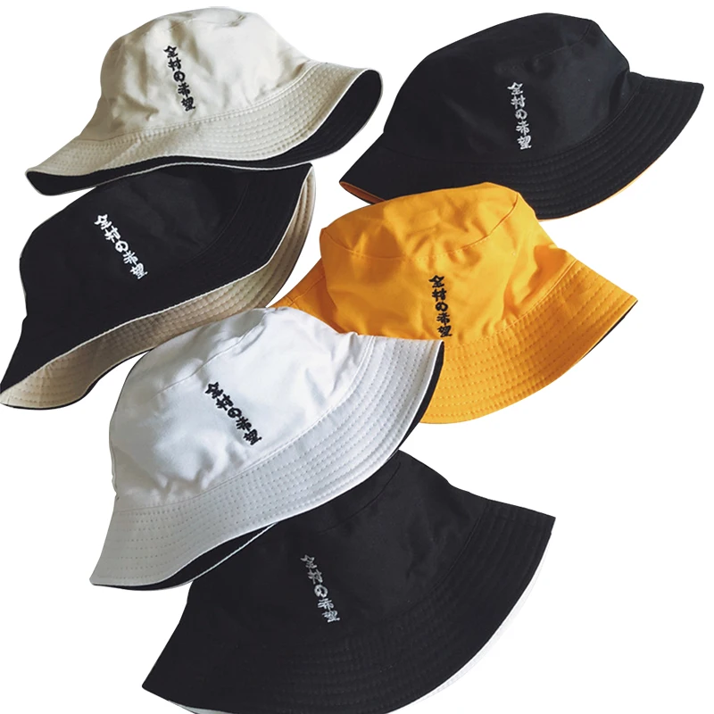 Japanese Fashion New Big Fisherman Hat Ladies Personality Double-sided Collapsible Letter Sun Hat
Japanese Fashion New Big Fisherman Hat Ladies Personality Double-sided Collapsible Letter Sun Hat