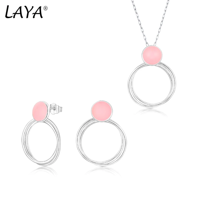 Laya Silver Necklace Earrings Sets For Women 925 Sterling Silver Circle Design Pink Enamel Fine Jewelry Handmade Enamel
Laya Silver Necklace Earrings Sets For Women 925 Sterling Silver Circle Design Pink Enamel Fine Jewelry Handmade Enamel