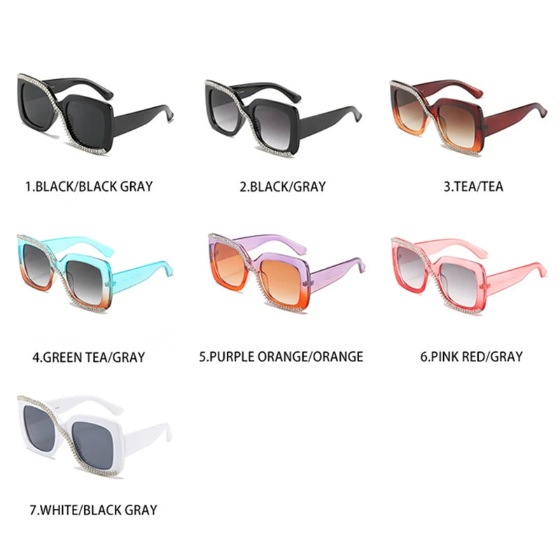 2021 Fashion Luxury Square Diamond Women Sunglasses Rhinestone Ladies Brand Designer Sun Glasses Personality Men Eyeware UV400
2021 Fashion Luxury Square Diamond Women Sunglasses Rhinestone Ladies Brand Designer Sun Glasses Personality Men Eyeware UV400