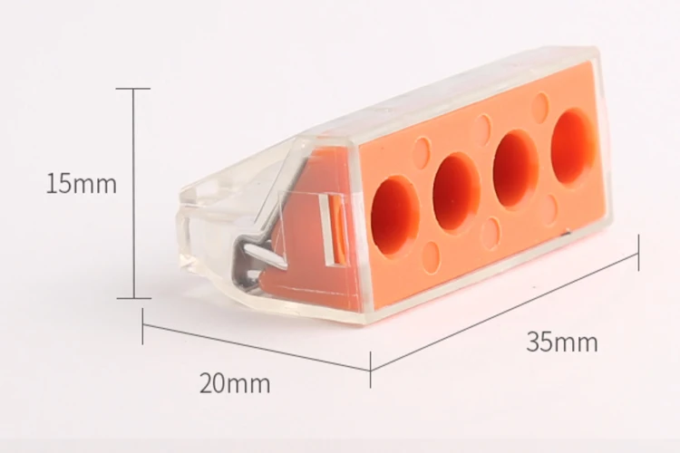 Free Shipping Universal Compact Wire Wiring Connector 4 pin Conductor Terminal Block Spring Lever Push
Free Shipping Universal Compact Wire Wiring Connector 4 pin Conductor Terminal Block Spring Lever Push
