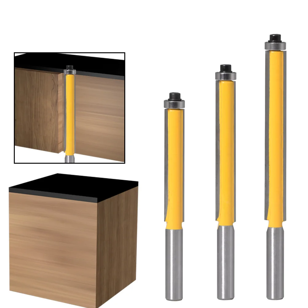 8mm Shank Long Flush Trim Router Bits Set with Bearing Woodworking Template Milling Cutters Diameter-9.52mm 3-Different-Size
8mm Shank Long Flush Trim Router Bits Set with Bearing Woodworking Template Milling Cutters Diameter-9.52mm 3-Different-Size