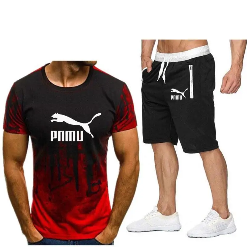 New Casual Men's Sportswear Clothing Summer Men's Suit Fitness Suit Sports Suit Short-Sleeved T-Shirt + Shorts 2-Piece Set
New Casual Men's Sportswear Clothing Summer Men's Suit Fitness Suit Sports Suit Short-Sleeved T-Shirt + Shorts 2-Piece Set