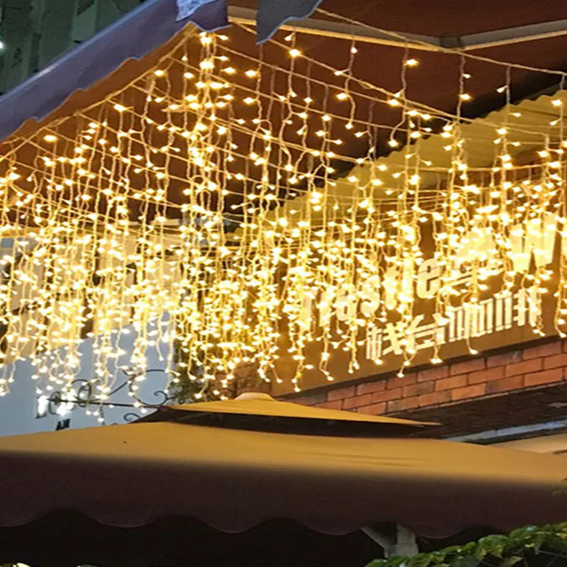 1x 5m droop 0.4-0.6m Led Curtain Icicle String Lights New Year Wedding Party Garland Led Light for Outdoor Christmas Decoration
1x 5m droop 0.4-0.6m Led Curtain Icicle String Lights New Year Wedding Party Garland Led Light for Outdoor Christmas Decoration